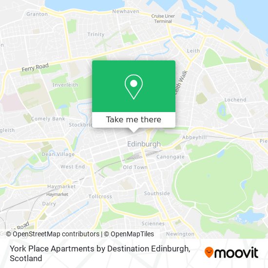 York Place Apartments by Destination Edinburgh map