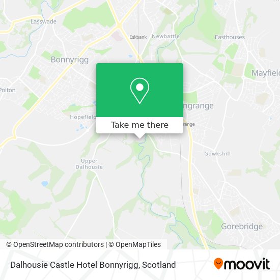 Dalhousie Castle Hotel Bonnyrigg map