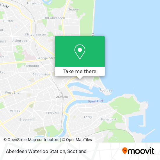 Aberdeen Waterloo Station map