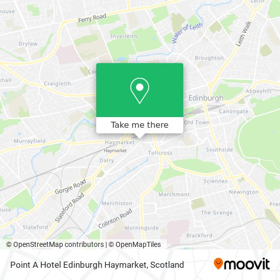Point A Hotel Edinburgh Haymarket map