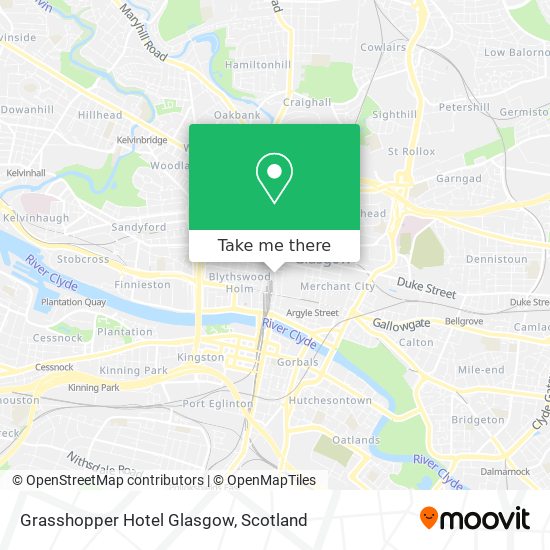 Grasshopper Hotel Glasgow map