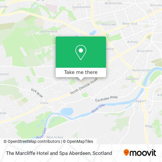 The Marcliffe Hotel and Spa Aberdeen map