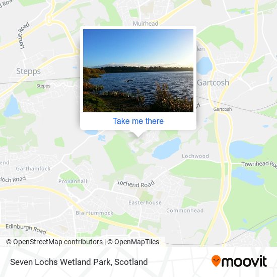 Seven Lochs Wetland Park map