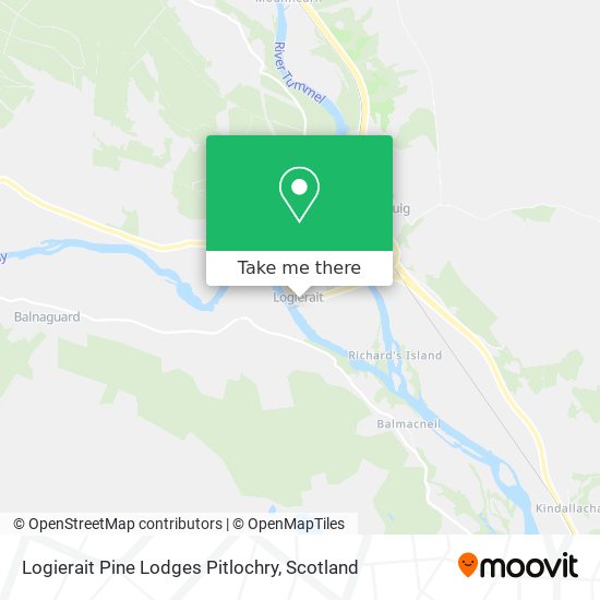 Logierait Pine Lodges Pitlochry map