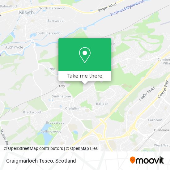 Craigmarloch Tesco map
