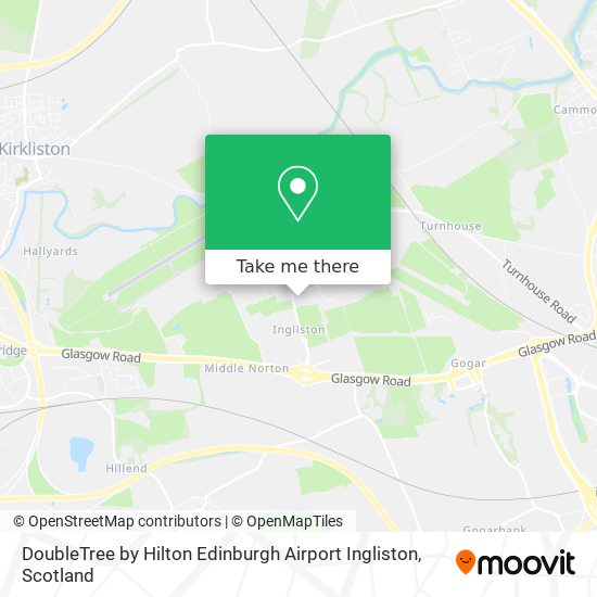 DoubleTree by Hilton Edinburgh Airport Ingliston map