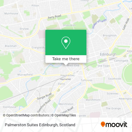 Palmerston Suites Edinburgh map