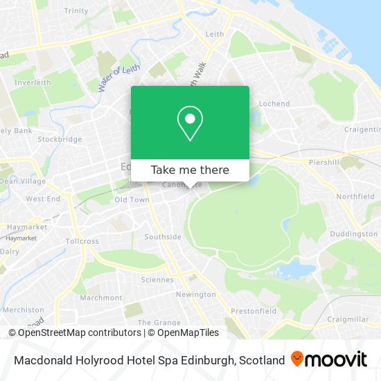 Macdonald Holyrood Hotel Spa Edinburgh map