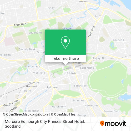 Mercure Edinburgh City Princes Street Hotel map