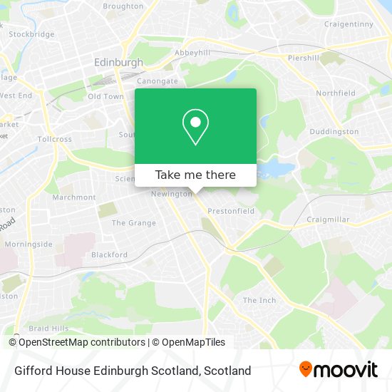 Gifford House Edinburgh Scotland map