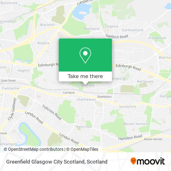 Greenfield Glasgow City Scotland map