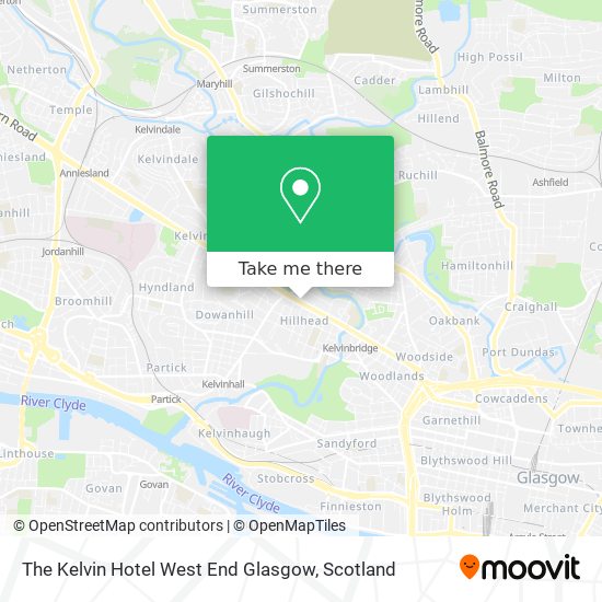 The Kelvin Hotel West End Glasgow map