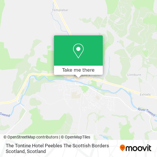 The Tontine Hotel Peebles The Scottish Borders Scotland map