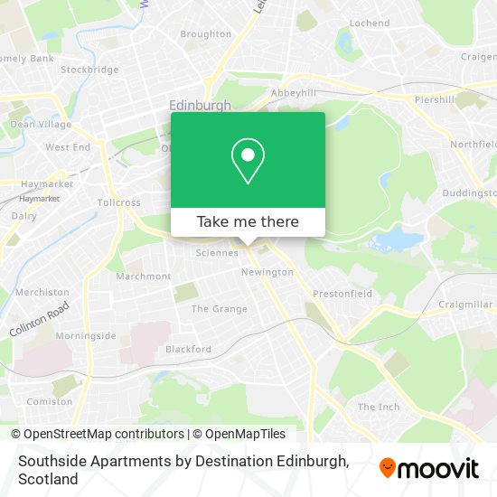 Southside Apartments by Destination Edinburgh map