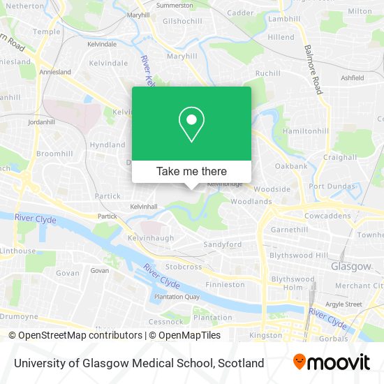 University of Glasgow Medical School map