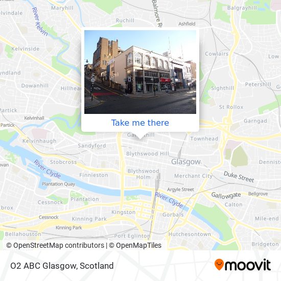 O2 ABC Glasgow map