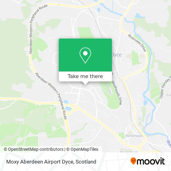 Moxy Aberdeen Airport Dyce map