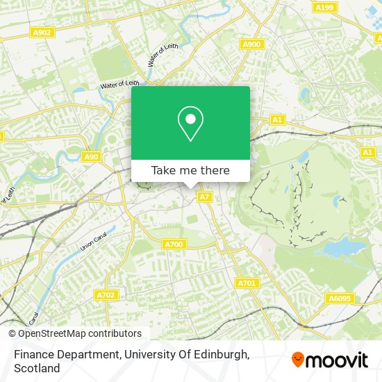 Finance Department, University Of Edinburgh map