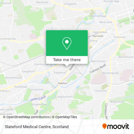 Slateford Medical Centre map