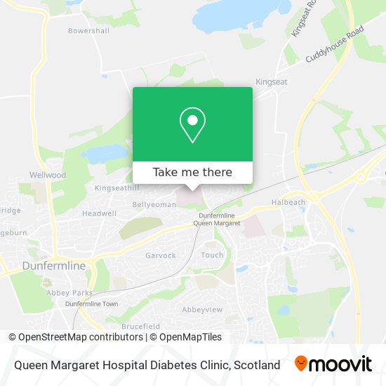 Queen Margaret Hospital Diabetes Clinic map