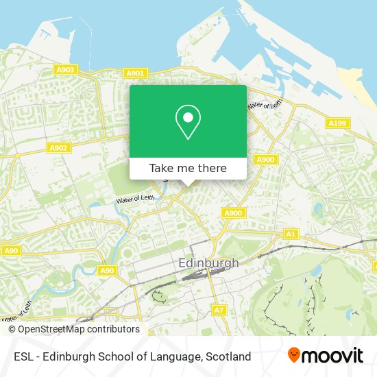 ESL - Edinburgh School of Language map