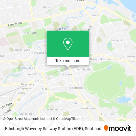 Edinburgh Waverley Railway Station (EDB) map