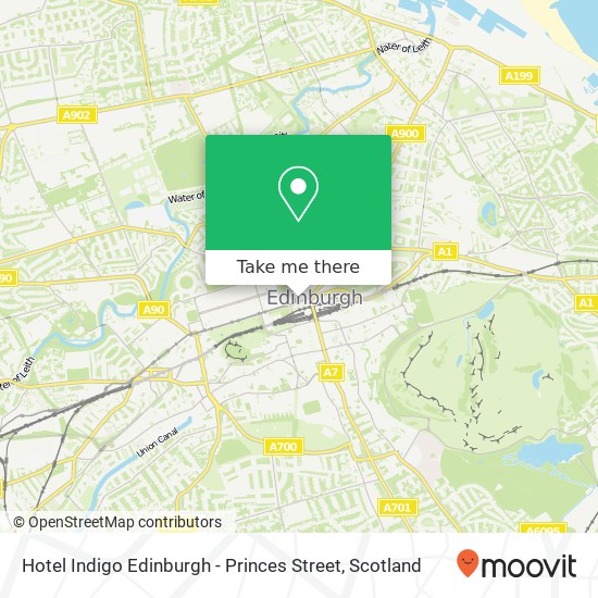 Hotel Indigo Edinburgh - Princes Street map