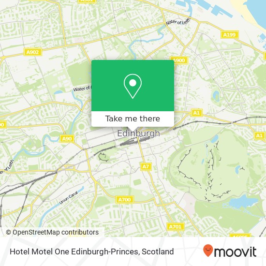 Hotel Motel One Edinburgh-Princes map