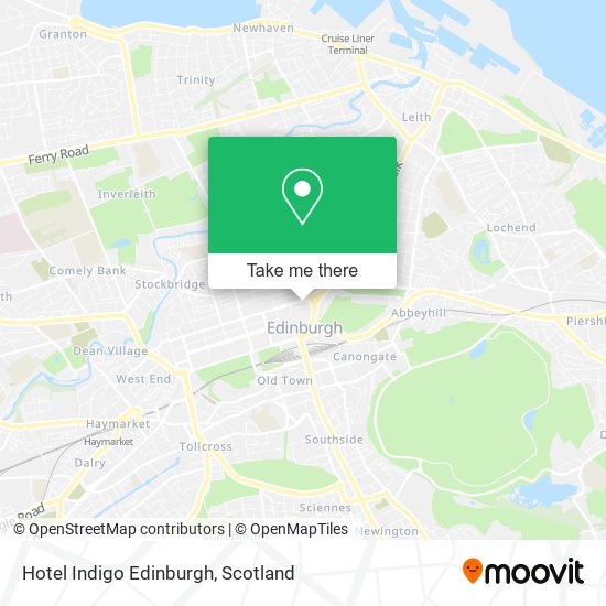 Hotel Indigo Edinburgh map