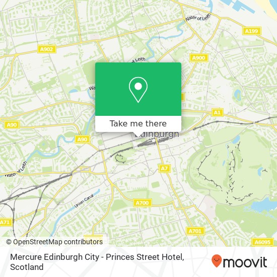 Mercure Edinburgh City - Princes Street Hotel map