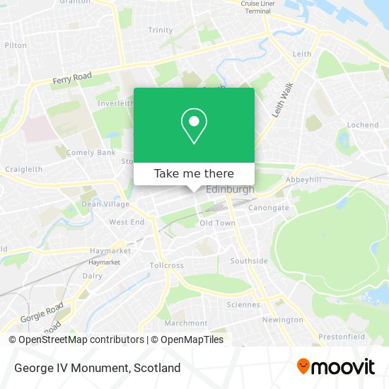 George IV Monument map