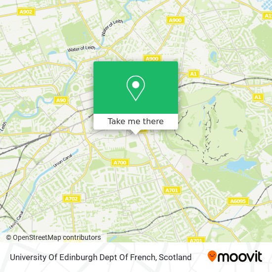 University Of Edinburgh Dept Of French map