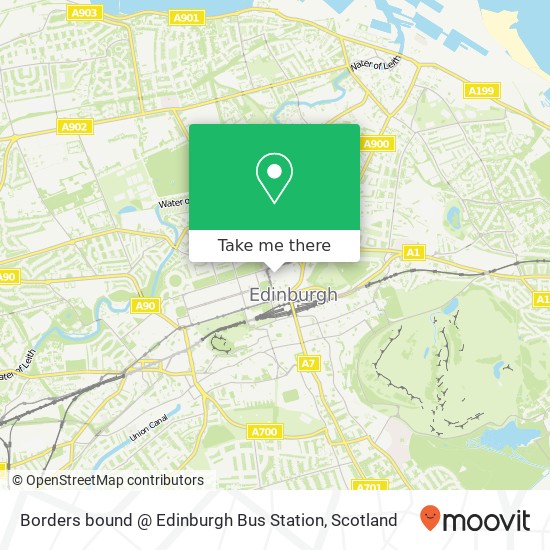 Borders bound @ Edinburgh Bus Station map