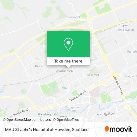 MAU St John's Hospital at Howden map