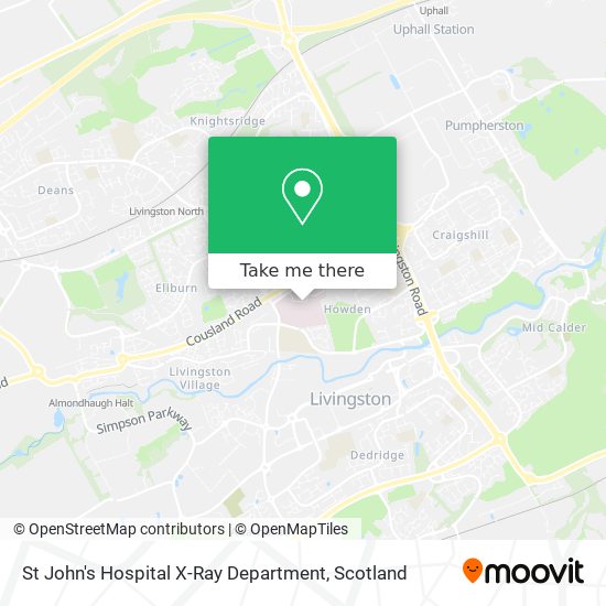 St John's Hospital X-Ray Department map