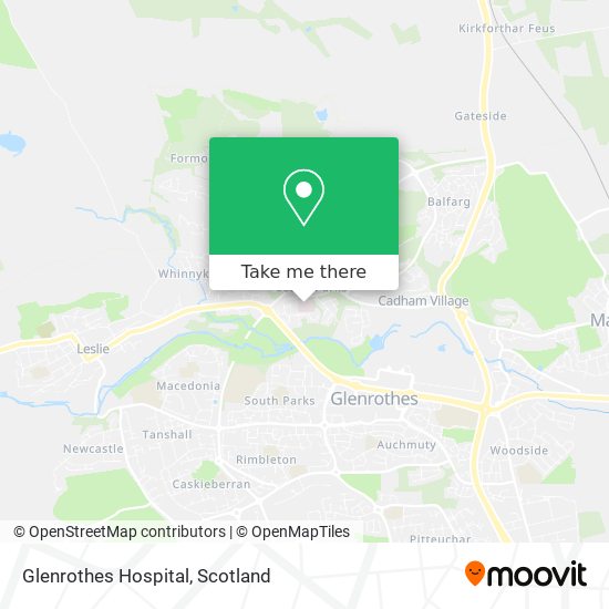 Glenrothes Hospital map