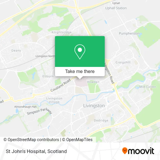 St John's Hospital map