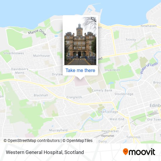 Western General Hospital map