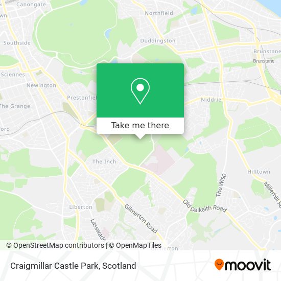 Craigmillar Castle Park map