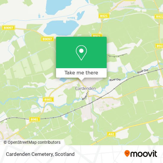 Cardenden Cemetery map