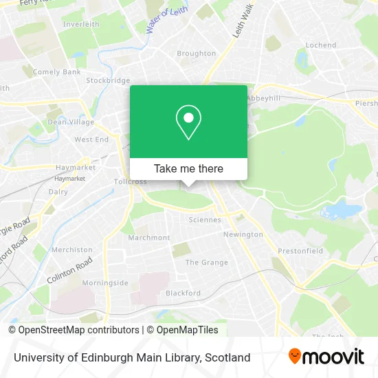 University of Edinburgh Main Library map