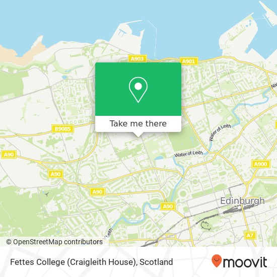 Fettes College (Craigleith House) map
