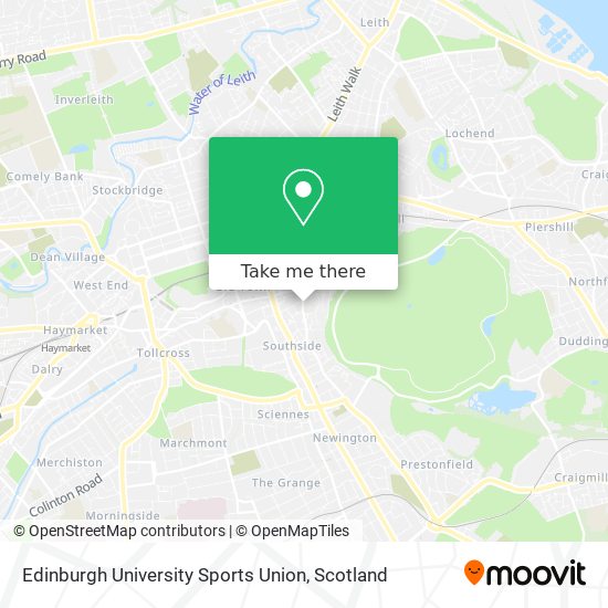 Edinburgh University Sports Union map