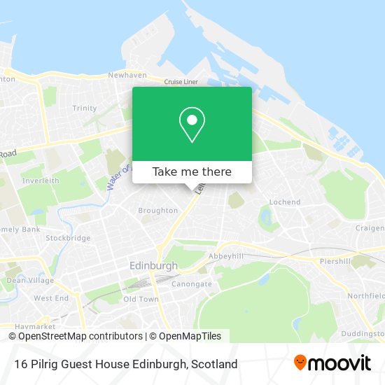 16 Pilrig Guest House Edinburgh map