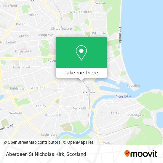 Aberdeen St Nicholas Kirk map