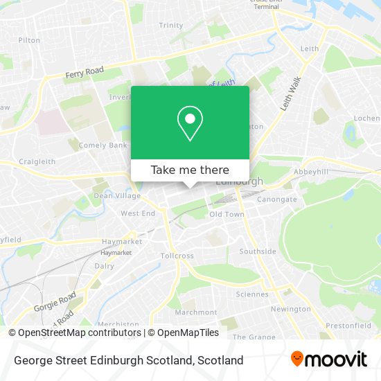 George Street Edinburgh Scotland map