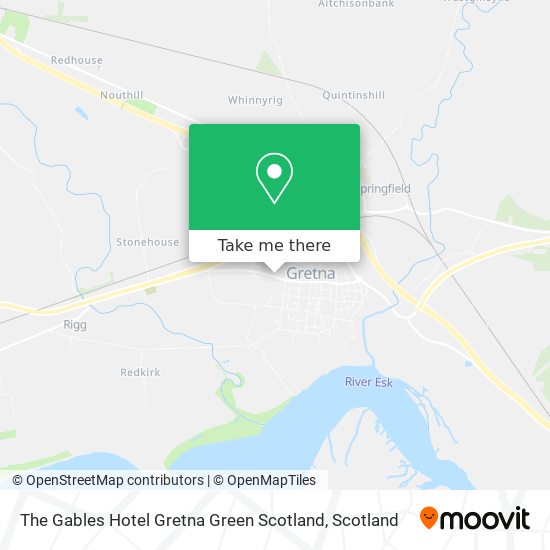 The Gables Hotel Gretna Green Scotland map