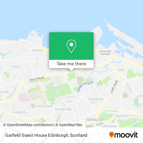 Garfield Guest House Edinburgh map