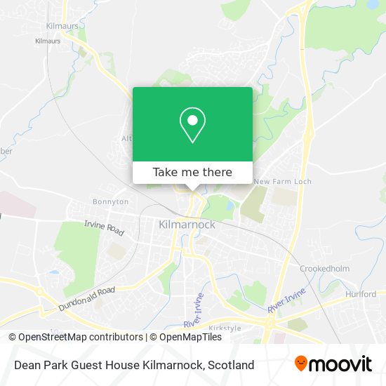 Dean Park Guest House Kilmarnock map