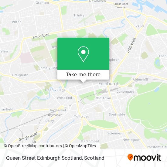 Queen Street Edinburgh Scotland map